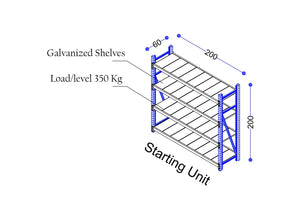 Ayoubi Long Span Shelving - Model No. LS-200-200S (Starting Unit) - Ayoubi Steel Furniture Factory